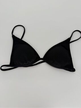 Pacsun Black Ribbed Triangle Bikini Top